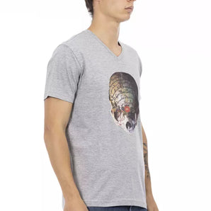 Trussardi Action Gray Cotton Men T-Shirt