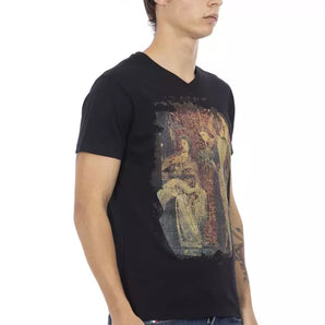 Trussardi Action Black Cotton Men T-Shirt