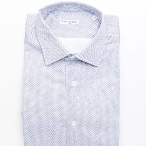 Robert Friedman Light Blue Cotton Men Shirt