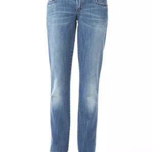 BYBLOS Blue Cotton Jeans &amp; Pant