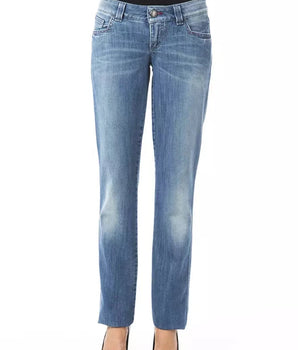 BYBLOS Blue Cotton Women's Regular Fit Jean BYBLOS 