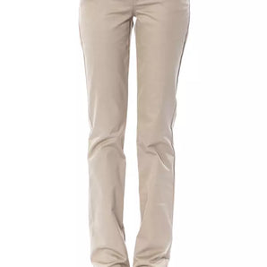 BYBLOS Elegante pantalón de algodón beige