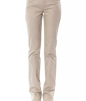 BYBLOS Beige Cotton Women Pant BYBLOS 