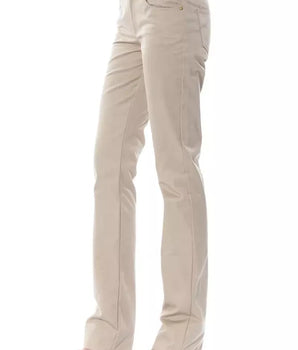 BYBLOS Beige Cotton Women Pant BYBLOS 