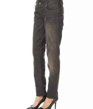 BYBLOS Black Cotton Women's Regular Jeans BYBLOS 