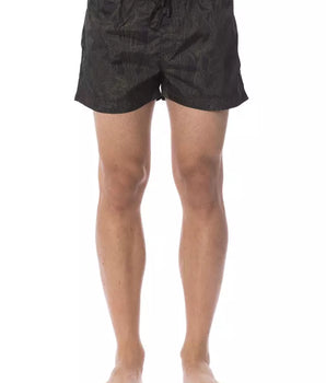 Roberto Cavalli Sport Army Polyester Men Swimwear