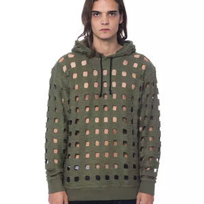 Nicolo Tonetto Army Sudadera con capucha de algodón perforado - Casual Elegance