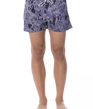 Roberto Cavalli Sport Blue Polyester Men's Swim Trunk