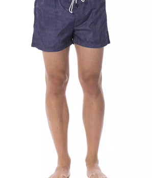Roberto Cavalli Sport Blue Polyester Men's Swimwear