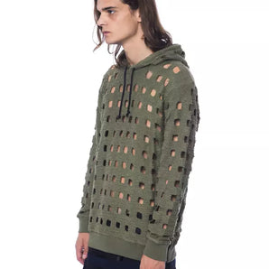 Nicolo Tonetto Army Sudadera con capucha de algodón perforado - Casual Elegance