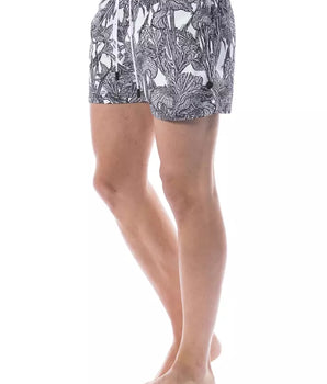 Roberto Cavalli Sport Black Polyester Men's Swim Trunk