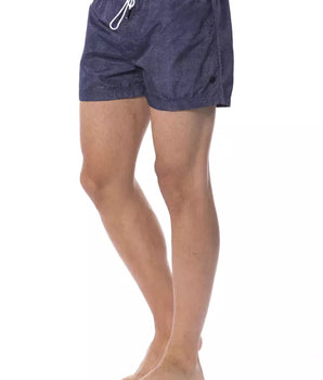 Roberto Cavalli Sport Blue Polyester Men's Swimwear