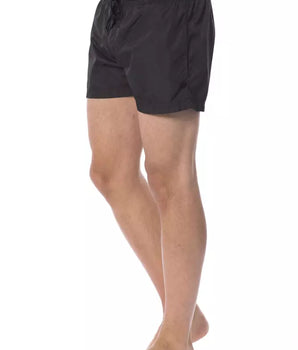 Roberto Cavalli Sport Black Polyester Men Swimsuit