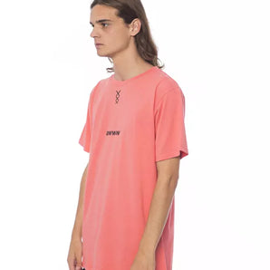 Nicolo Tonetto Elegante camiseta rosa de algodón con cuello redondo