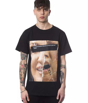 Nicolo Tonetto Black Cotton Men's T-Shirt Nicolo Tonetto 