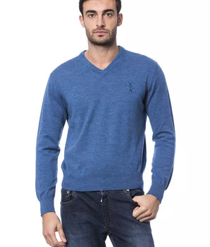 Jersey de cuello redondo de lana merino bordado de Billionaire Italian Couture