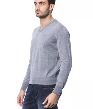 Jersey de lana merino gris para hombre de Billionaire Italian Couture