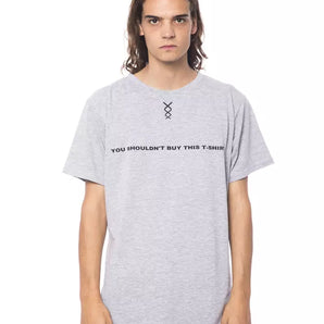 Nicolo Tonetto Gray Cotton Men T-Shirt