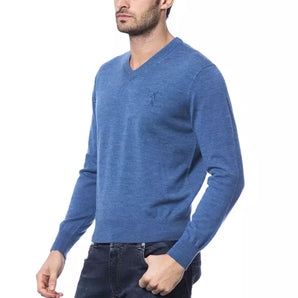 Billionaire Italian Couture Embroidered Merino Wool Crew Neck Sweater