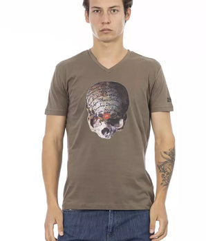 Trussardi Action Brown Cotton Men T-Shirt