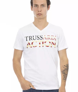 Camiseta Hombre Trussardi Action Algodón Blanco