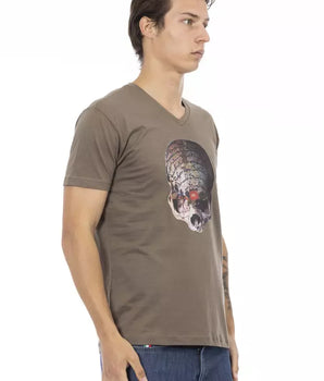 Trussardi Action Brown Cotton Men T-Shirt