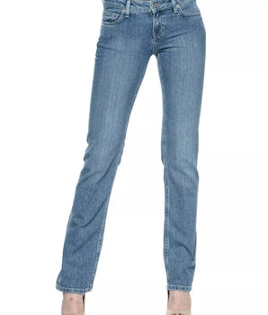 Ungaro Fever Light Blue Cotton Women Jeans