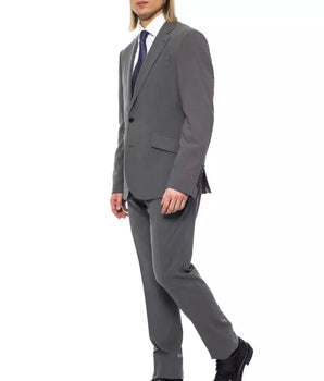 Billionaire Italian Couture Gray Wool Men Suit Billionaire Italian Couture 
