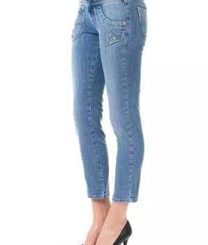 Ungaro Fever Light Blue Cotton Women Jeans