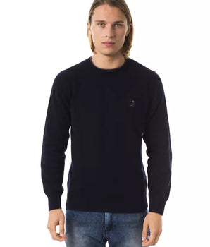 Uominitaliani Blue Wool Men Sweater Uominitaliani 