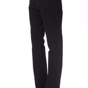 Ungaro Fever Elegantes pantalones negros de mezcla de algodón