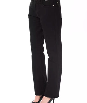 Ungaro Fever Black Cotton Women's Pant
