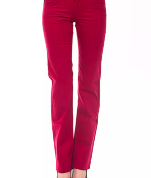 Ungaro Fever Red Cotton Women Pants