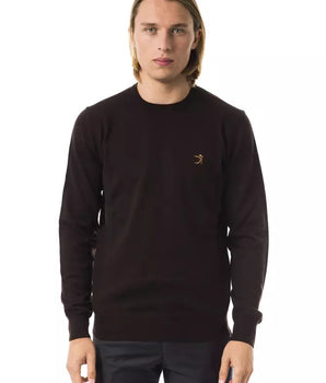 Uominitaliani Brown Merino Men Sweater Uominitaliani 