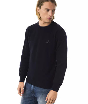Uominitaliani Blue Wool Men Sweater Uominitaliani 
