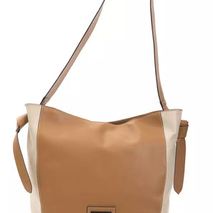 Bolso de hombro Pompei Donatella de piel marrón para mujer