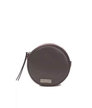 Donatella Chic Burgundy Small Oval Crossbody Bag