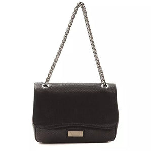 Pompei Donatella Elegant Black Leather Crossbody Bag Pompei Donatella 