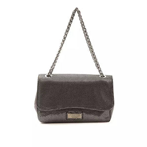 Pompei Donatella Elegant Gray Leather Crossbody Bag Pompei Donatella 