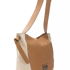 Bolso de hombro Pompei Donatella de piel marrón para mujer