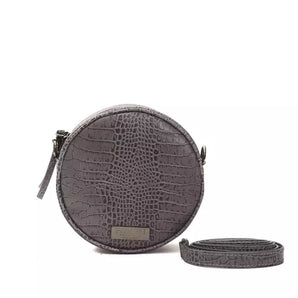 Pompei Donatella Gray Leather Women Crossbody Bag