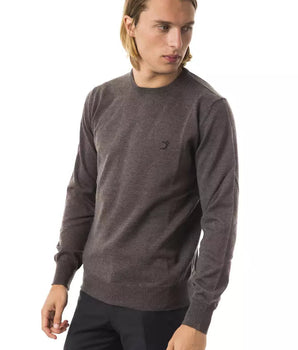 Uominitaliani Gray Merino Wool Men Sweater Uominitaliani 