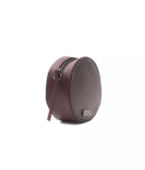 Donatella Chic Burgundy Small Oval Crossbody Bag