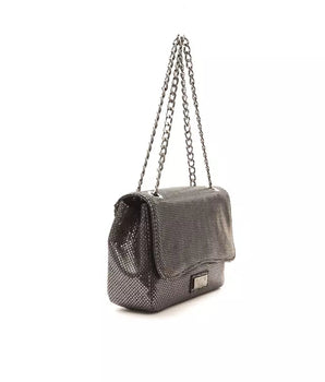 Pompei Donatella Elegant Gray Leather Crossbody Bag Pompei Donatella 