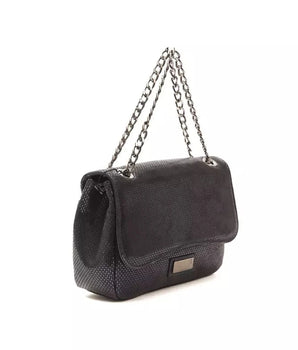 Pompei Donatella Blue Leather Women Crossbody Bag Pompei Donatella 