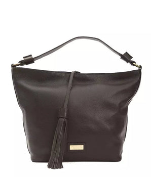 Pompei Donatella Brown Leather Women Shoulder Bag Pompei Donatella 