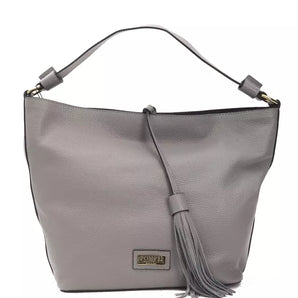 Bolso de hombro Pompei Donatella Chic de piel gris - Correa ajustable