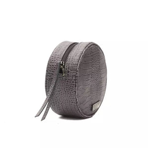 Pompei Donatella Chic bandolera gris con relieve de cocodrilo