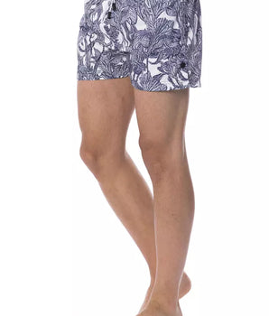 Roberto Cavalli Sport Light Blue Polyester Men's Swim Trunk