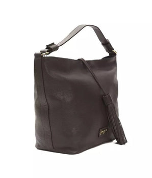 Pompei Donatella Brown Leather Women Shoulder Bag Pompei Donatella 